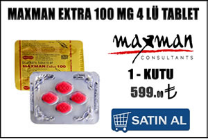 Maxman 100 mg 4 lü kırmızı tablet