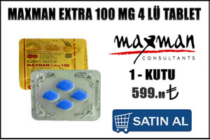 Maxman 100 mg 4 lü mavi tablet
