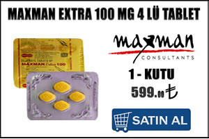 Maxman 100 mg 4 lü sarı tablet
