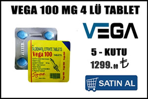 Vega 100 mg 4 lü tablet – 5 kutu